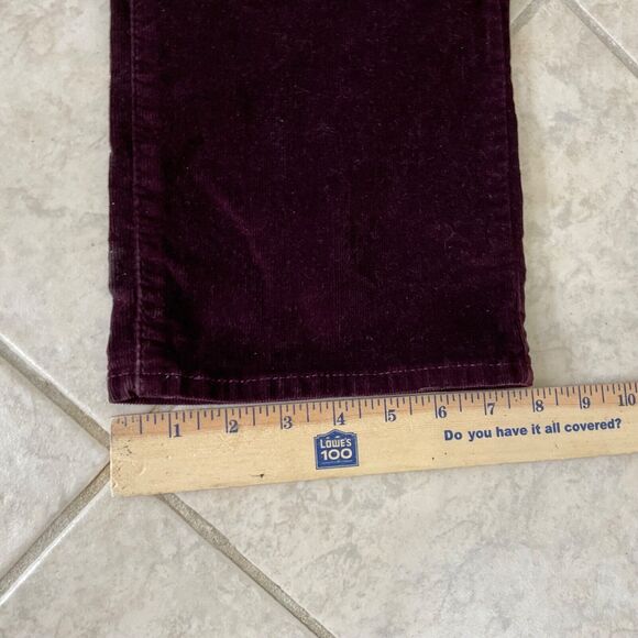 Levis 505 women’s size 31 /12M Straight Corduroy Jeans Pants Bugandy - Picture 11 of 11